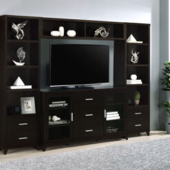 Lewes 4-piece 60-inch TV Entertainment Center Cappuccino