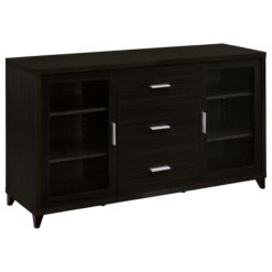 Alternative view of Lewes 2-door Engineered Wood 60-inch TV Stand Cappuccino