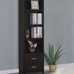 Lewes 4-shelf Engineered Wood Media Tower Cappuccino