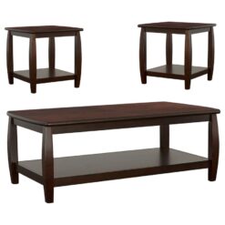 Alternative view of Dixon 3-piece Rectangular Wood Coffee Table Set Espresso