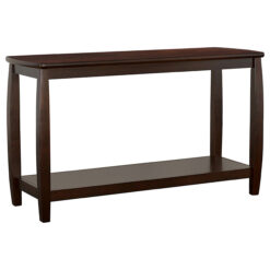 Alternative view of Dixon Wood Entryway Console Table with Shelf Cappuccino
