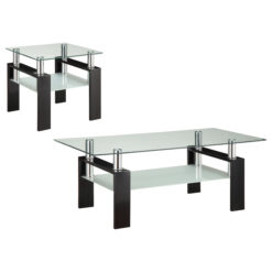 Alternative view of Dyer 2-piece Rectangular Coffee and End Table Set Black