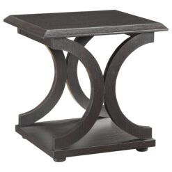 Alternative view of Shelly Rectangular Engineered Wood Side End Table Cappuccino
