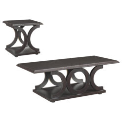 Alternative view of Shelly 2-piece Coffee and End Table Set Cappuccino