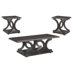 Alternative view of Shelly 3-piece Coffee and End Table Set Cappuccino