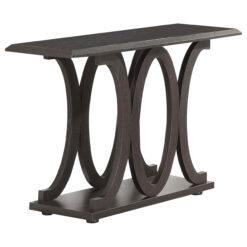 Alternative view of Shelly Engineered Wood Entryway Console Table Cappuccino