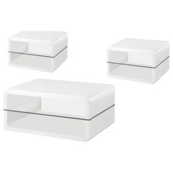 Alternative view of Elana 3-piece Coffee and End Table Set White High Gloss