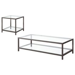 Alternative view of Trini 2-piece Coffee and End Table Set Black Nickel