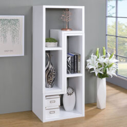 Alternative view of Velma Multipurpose TV Stand and Bookshelf White