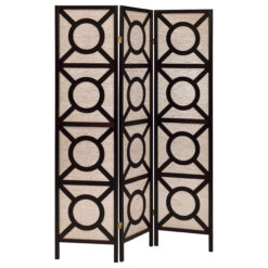 Alternative view of Vulcan 3 Panel Room Divider Folding Shoji Screen Cappuccino
