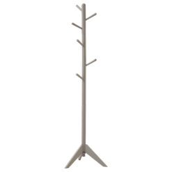 Alternative view of Devlin 6 Hook Freestanding Wood Coat Rack Hat Hanger Grey