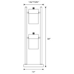 Alternative view of Munson 25-inch 2 Swivel Lights Bedside Table Lamp Silver