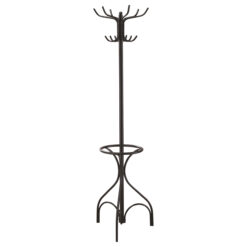 Alternative view of Kiefer 12 Hook Freestanding Metal Coat Rack Hat Hanger Black