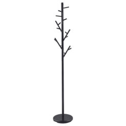 Alternative view of Clover 18 Hook Freestanding Metal Coat Rack Hat Hanger Black