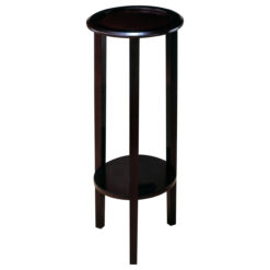 Alternative view of Kirk 1-shelf Round Wood Plant Stand Espresso