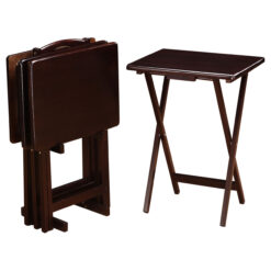 Alternative view of Donna 4-piece TV Tray Table Set Cappuccino
