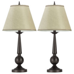 Alternative view of Ochanko 27-inch Empire Shade Table Lamp Bronze (Set of 2)