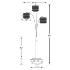 Alternative view of Miriam 90-inch Hanging Crystal Arc Floor Lamp Chrome