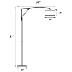Alternative view of Moniz 81-inch Drum Shade Arc Adjustable Floor Lamp Chrome