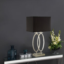 Izuku 29-inch Rectangular Shade Table Lamp Brush Nickel
