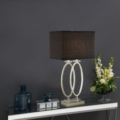Alternative view of Izuku 29-inch Rectangular Shade Table Lamp Brush Nickel