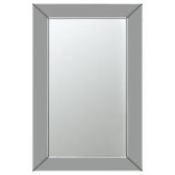 Alternative view of Pinciotti 36 x 24 Inch Beveled Frame Wall Mirror Silver
