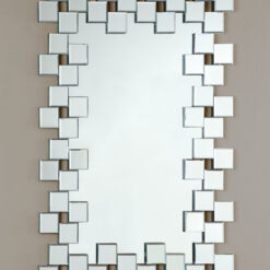 Pamela 32 x 47 Inch Rectangular Frameless Wall Mirror Silver