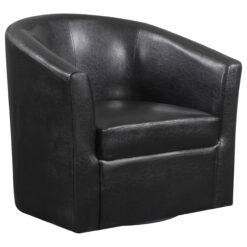 Alternative view of Turner Upholstered Barrel Back Swivel Chair Dark Brown