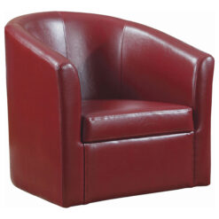 Alternative view of Turner Upholstered Barrel Back Swivel Chair Red