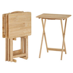 Alternative view of Donna 4-piece TV Tray Table Set Natural
