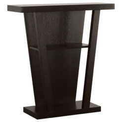 Alternative view of Evanna 2-shelf Engineered Wood Console Table Cappuccino