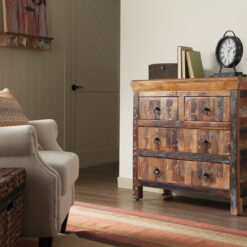 Harper 4-drawer Solid Reclaimed Wood Accent Cabinet Brown