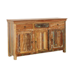 Alternative view of Harper 3-door Solid Reclaimed Wood Accent Cabinet Brown