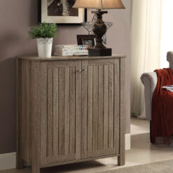 Marisa 4-shelf Engineered Wood Shoe Cabinet Dark Taupe