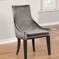 Phelps Velvet Upholstered Dining Side Chair Grey (Set of 2)