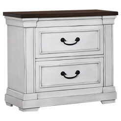 Alternative view of Hillcrest 2-drawer Nightstand Distressed White
