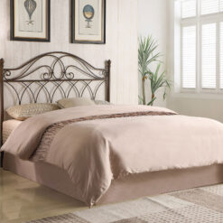 Zola Metal Queen or Full Open Frame Headboard Brown