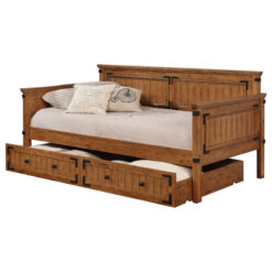 Alternative view of Oakdale Wood Twin Daybed with Trundle Rustic Honey