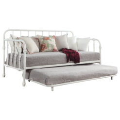 Alternative view of Marina Metal Twin Daybed with Trundle White