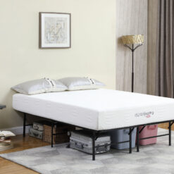 Mabel Metal California King Support Platform Bed Black