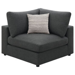 Alternative view of Serene Upholstered Corner Charcoal