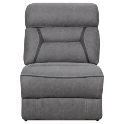 Alternative view of Higgins Upholstered Armless Chair Grey
