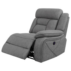 Alternative view of Higgins Upholstered RAF Power Recliner Grey