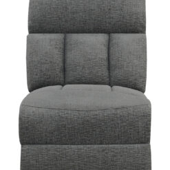 Alternative view of Bahrain Upholstered Armless Chair Charcoal