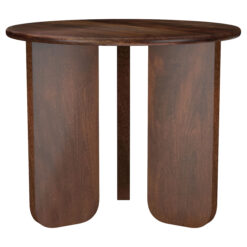 Alternative view of Dale Round Solid Mango Wood Side End Table Brown