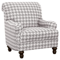 Alternative view of Glenn Upholstered English Arm Accent Chair Grey