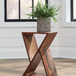 Lily Solid Reclaimed Wood Accent Side Table Natural