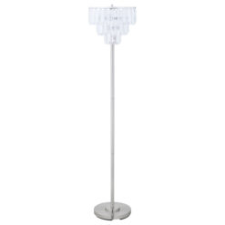 Alternative view of Anya 61-inch Hanging Crystal Metal Floor Lamp Chrome