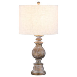 Alternative view of Brie 28-inch Drum Shade Urn Table Lamp Antique Gold