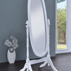 Foyet Wood Adjustable Full Length Cheval Mirror White